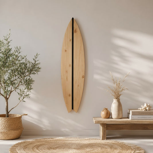 Planche de surf en bois Wall Art – Surf Decor – Beach House Wall – Coastal Living Room Decor