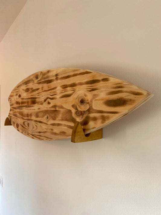 Burned Wood Surfboard Art | Pyrography Beach Decor | Handmade Surf Wall