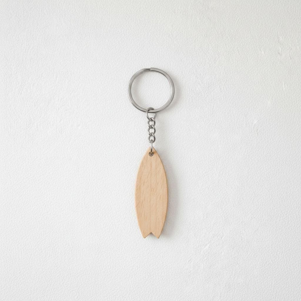Surf Keychain | Wooden Surfboard Keyring | Surf Lover Gift | Handmade Wood Key Chain | Beach Gift