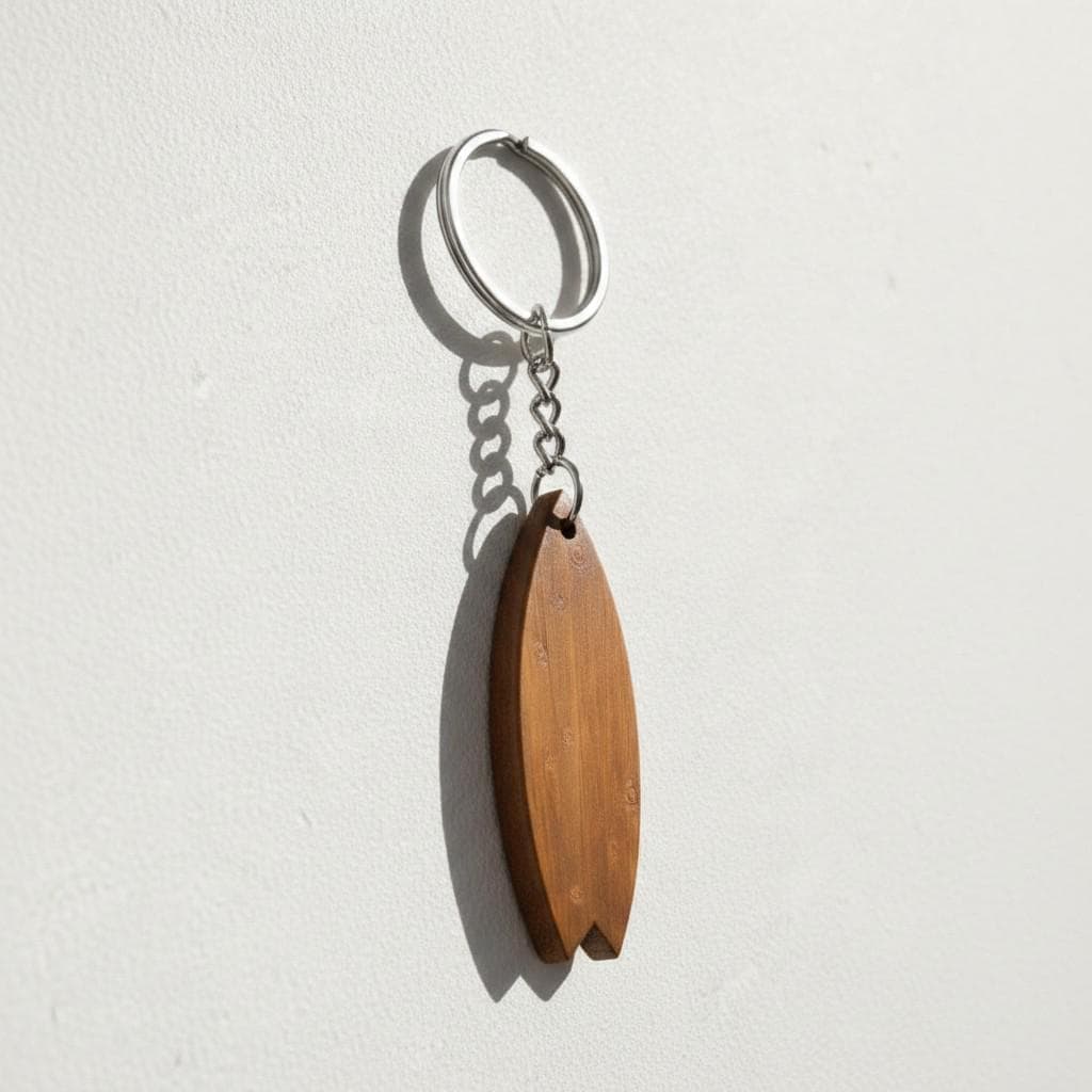 Surf Keychain | Wooden Surfboard Keyring | Surf Lover Gift | Handmade Wood Key Chain | Beach Gift