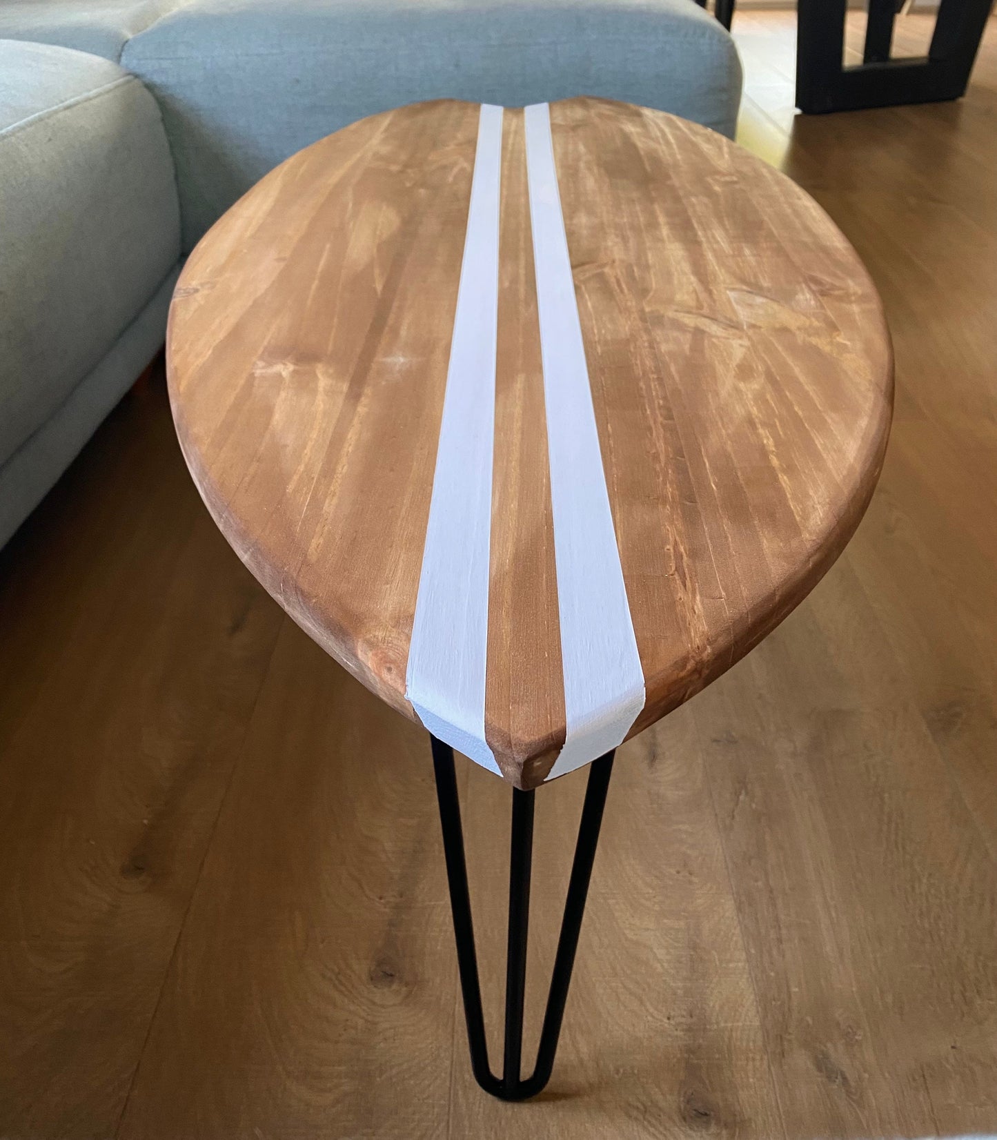 Coastal Coffee Table | Wood Surfboard Shape | Nautical Home Decor