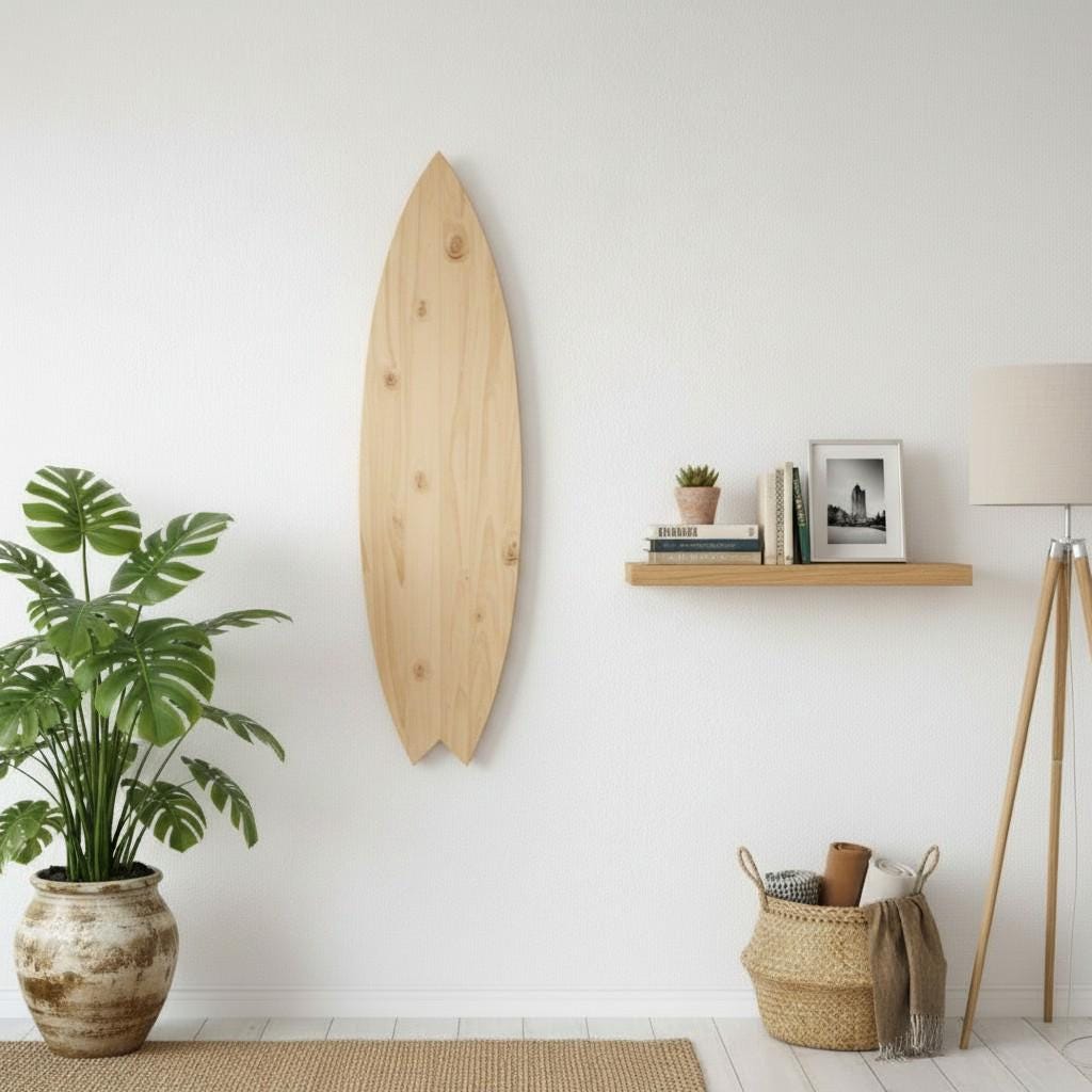 Surf Nursery Decor — Wooden Surfboard Wall Art | Beach Baby Room