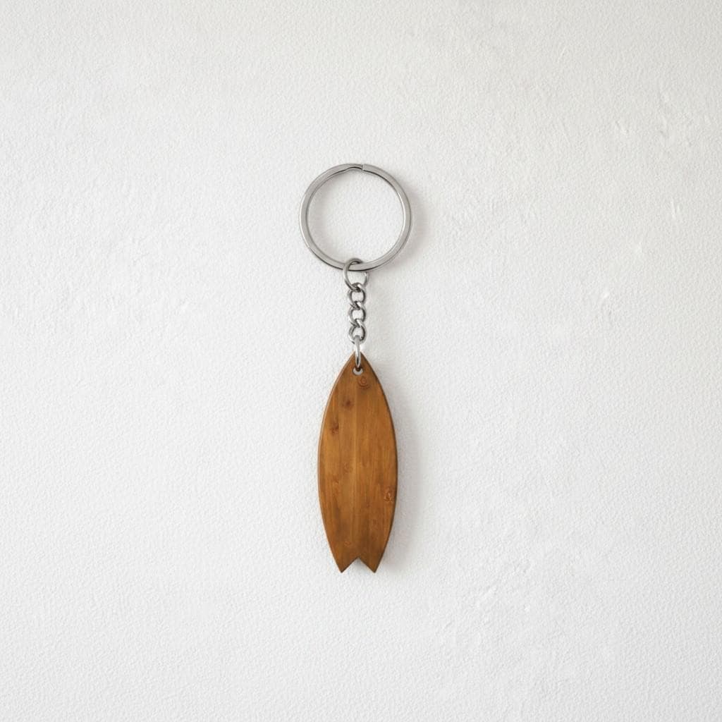 Surf Keychain | Wooden Surfboard Keyring | Surf Lover Gift | Handmade Wood Key Chain | Beach Gift