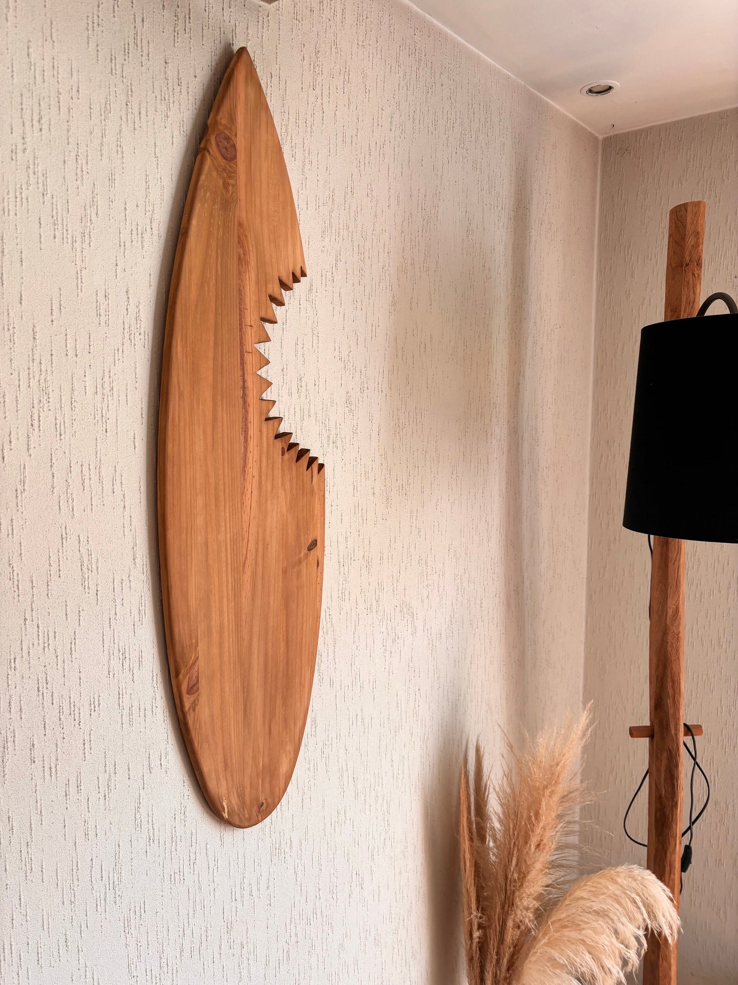 Shark Surfboard Wall Art | Father's Day Gift for Surfer Dad
