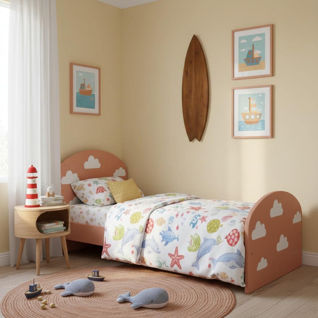Surf Nursery Decor — Wooden Surfboard Wall Art | Beach Baby Room