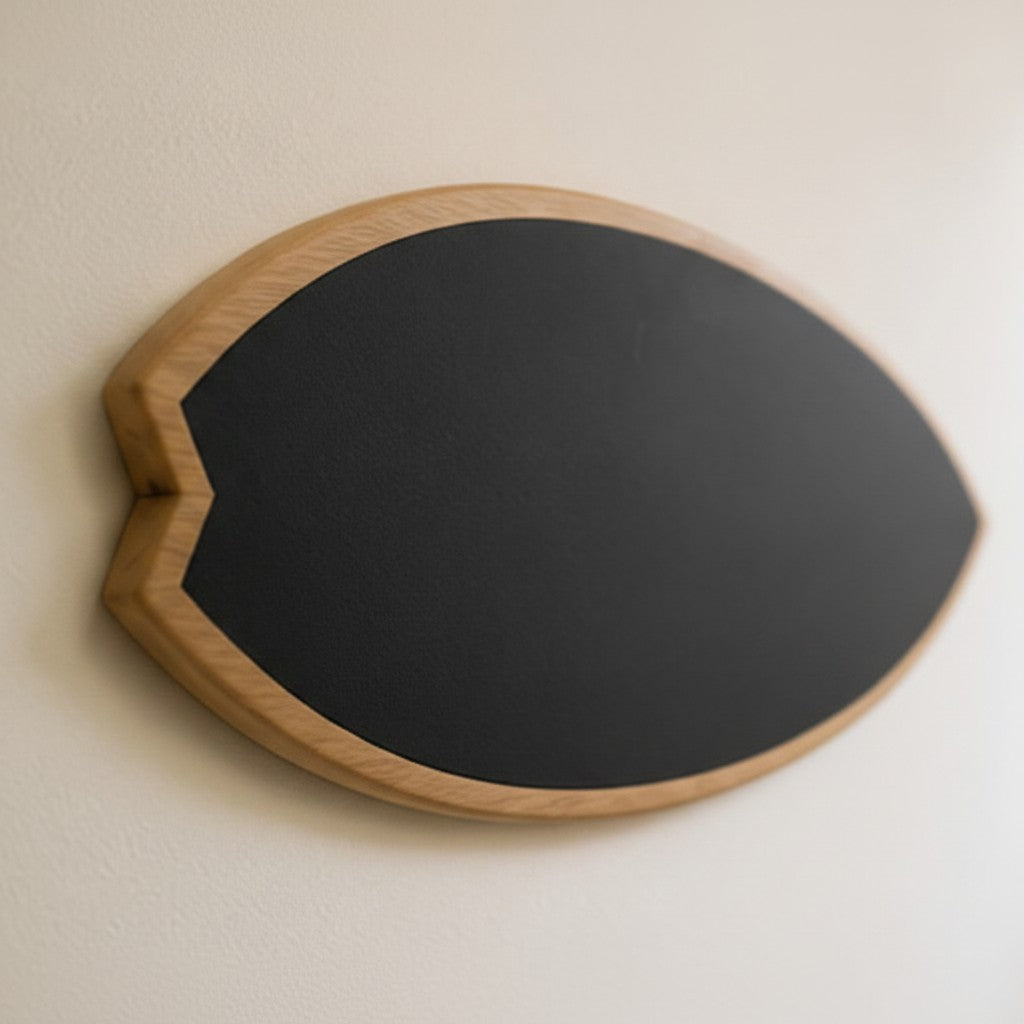 Planche de Surf Tableau Ardoise Famille | Memo Board Familial en Bois | Surfboard Chalkboard Kitchen Organizer