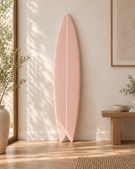Blush Pink Surfboard Decor | Girls Room Wall Art | Boho Beach Wooden Sign | 60-120 cm