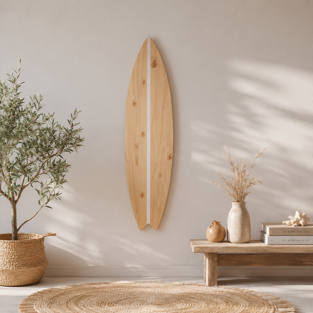 Wood Surfboard Wall Art – Surf Decor Wall  – Beach House Wall – Coastal Living Room Decor (Copie)