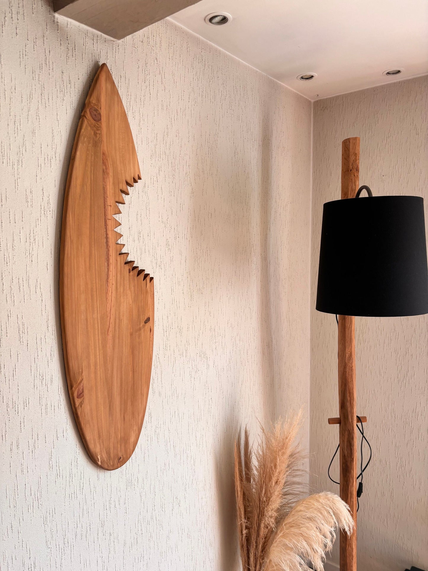 Shark Surfboard Wall Art | Father's Day Gift for Surfer Dad