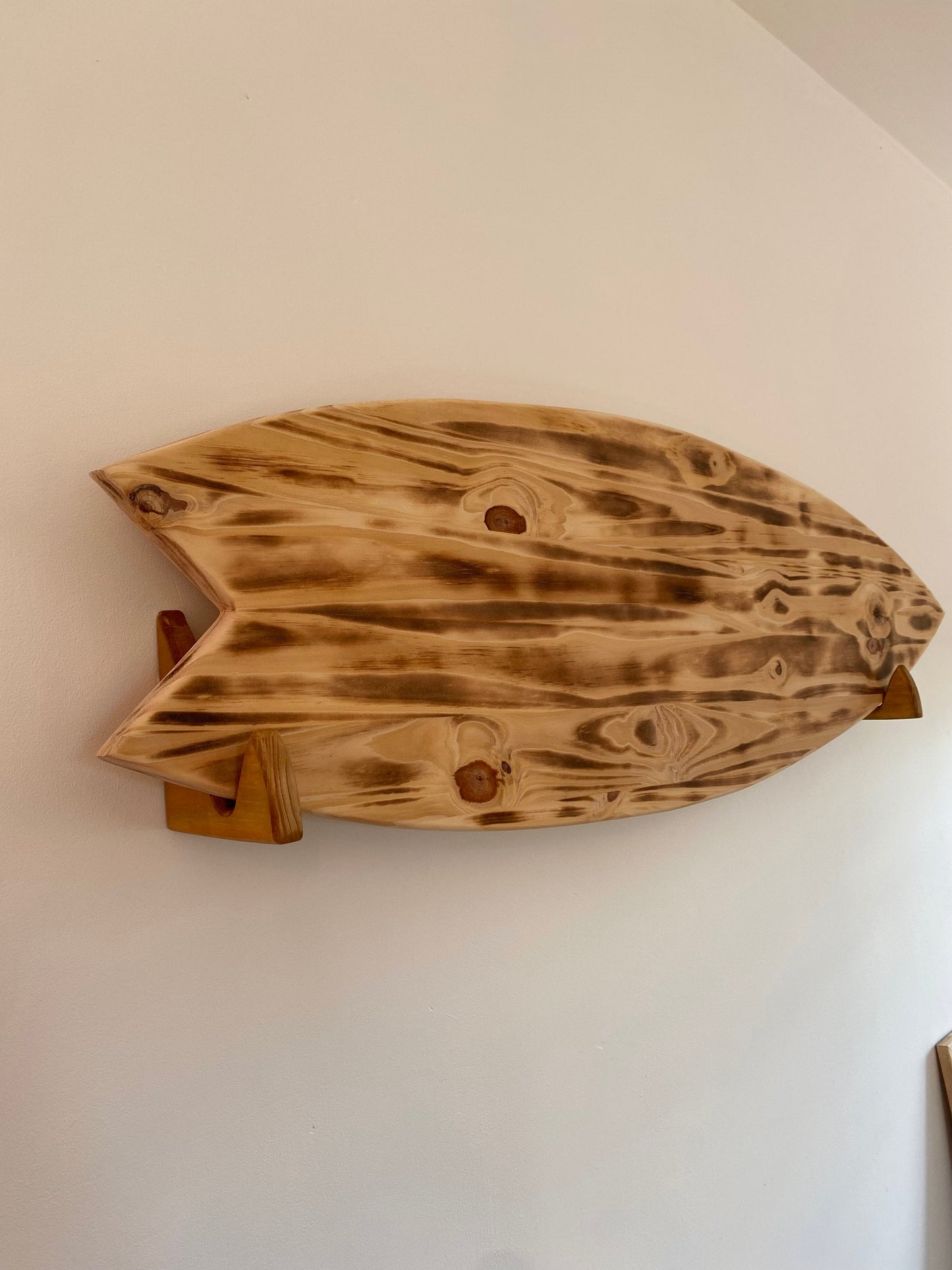 Burned Wood Surfboard Art | Pyrography Beach Decor | Handmade Surf Wall