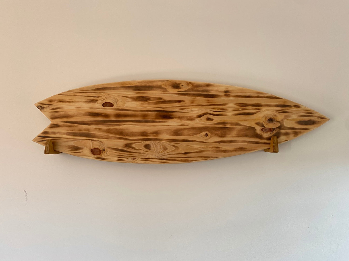 Burned Wood Surfboard Art | Pyrography Beach Decor | Handmade Surf Wall