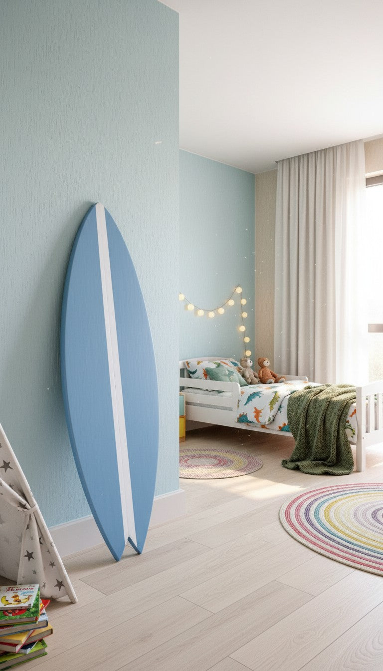 Wooden Surfboard Wall Art – Surf Decor Wall – Coastal Surfboard Decor – Beach House Wall Decor