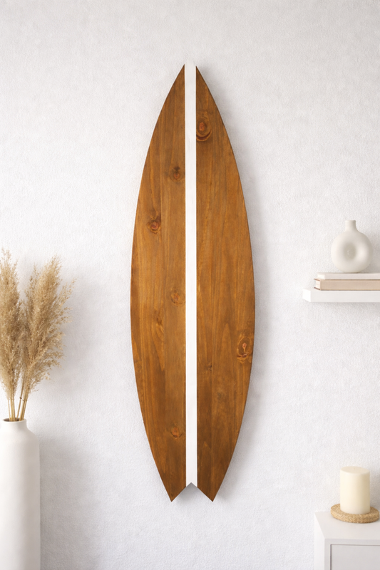 Wood Surfboard Wall Decor – Surfboard Wall Art – Beach House Decor – Coastal Decor – Handmade Surfboard