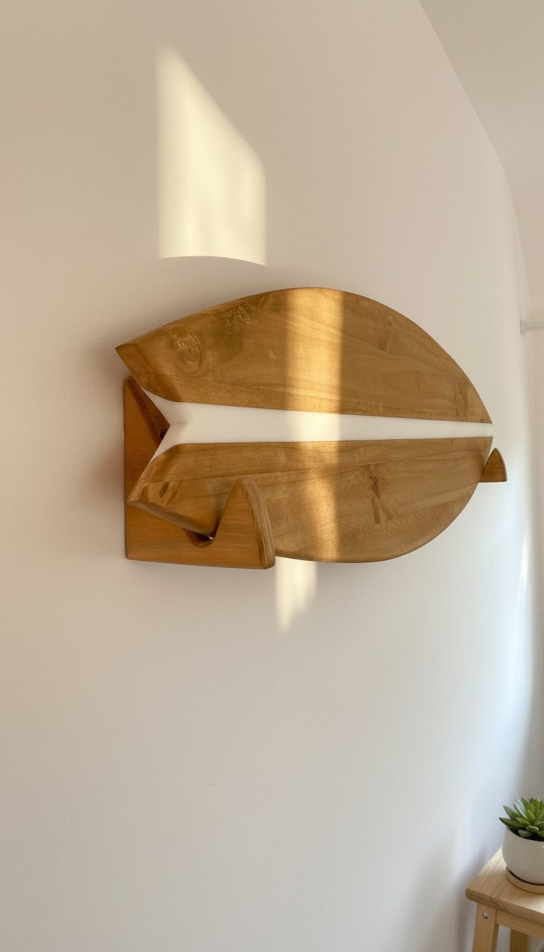 Wood Surfboard Wall Decor – Surfboard Wall Art – Beach House Decor – Coastal Decor – Handmade Surfboard