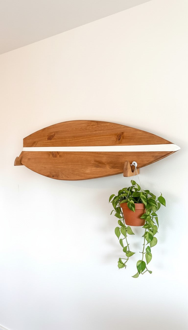 Wood Surfboard Wall Decor – Surfboard Wall Art – Beach House Decor – Coastal Decor – Handmade Surfboard