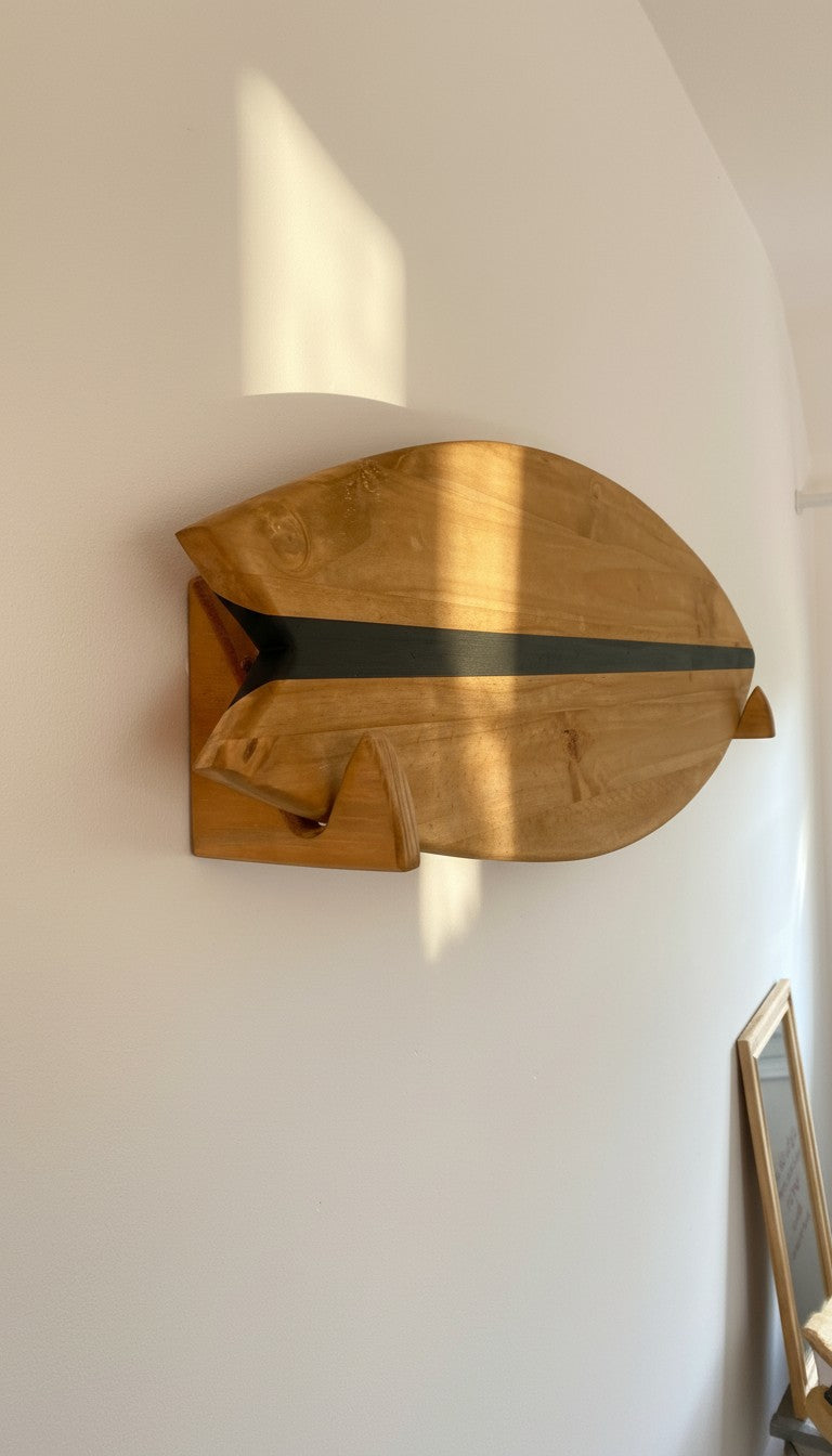 Large Surfboard Wall Art | Handmade Wood Beach Decor | Surf Home Display