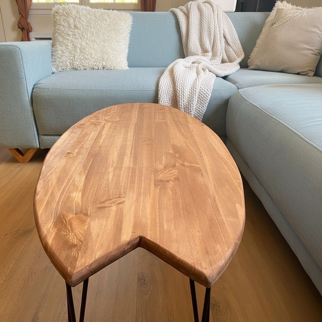 Surf Lover Gift  Wooden Surfboard Table Unique Handmade Furniture